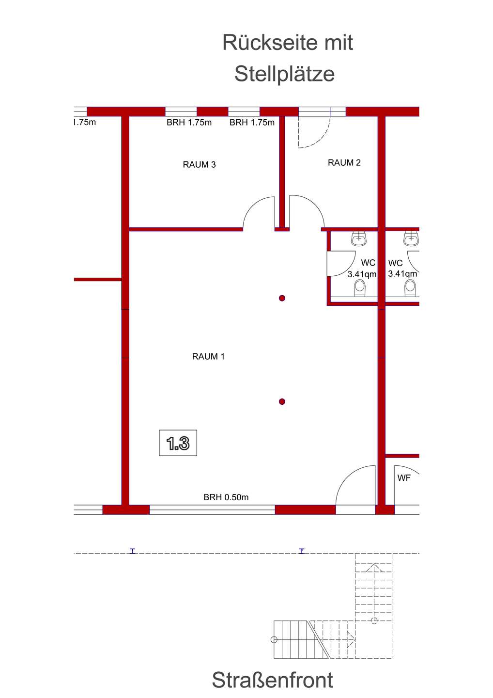 Grundriss Büro 1.3